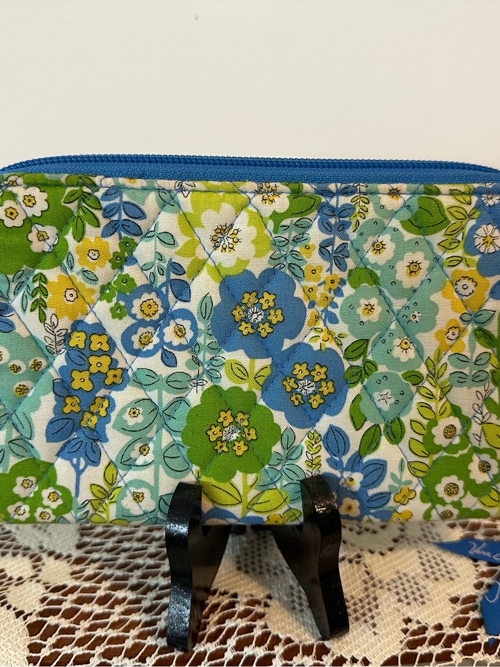 Vera Bradley- quilted cotton English Meadow zip-around wallet